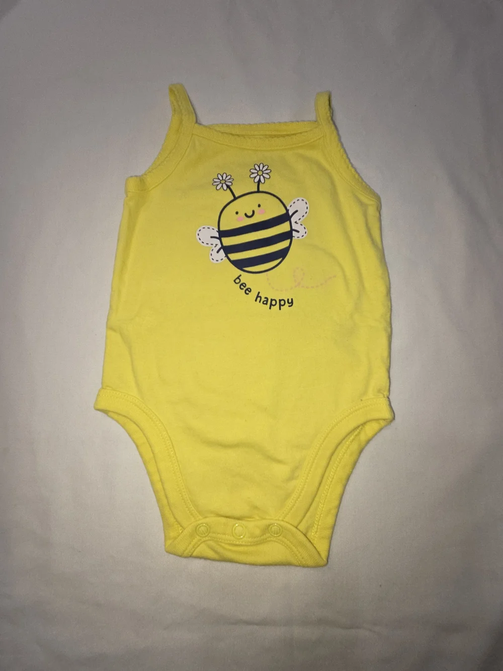 Garanimals Yellow Bee Graphic Tank One-Piece Bodysuit